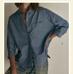 E.M Reitz Baker' Apprentice Shirt In Indigo Chambray